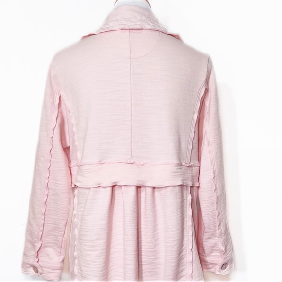 SOLD-Neon Buddha Pastel Pink Casual Lightweight Spring Jacket - Picture 5 of 10